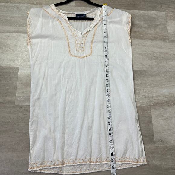Madison Matthews White Swimsuit Cover up size small - Picture 6 of 6